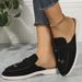 Spring Women's Closed-Toe Mules - Slip-On Loafers With Cushioned Insole, Casual House Slippers & Outdoor Slides_vogvips.com