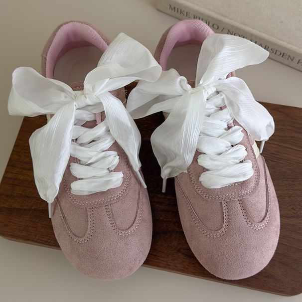 Sweet Ribbon Shoelaces Organza Chiffon Colorful Lace Ballet Style Sneakers Canvas Shoes Women's Shoelaces_vogvips.com