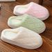 Winter Wave Women, Cute Simple, Suitable Home Outdoor Use, Warm And Non-Slip, Couple Style With Heel Cover, Cotton_vogvips.com