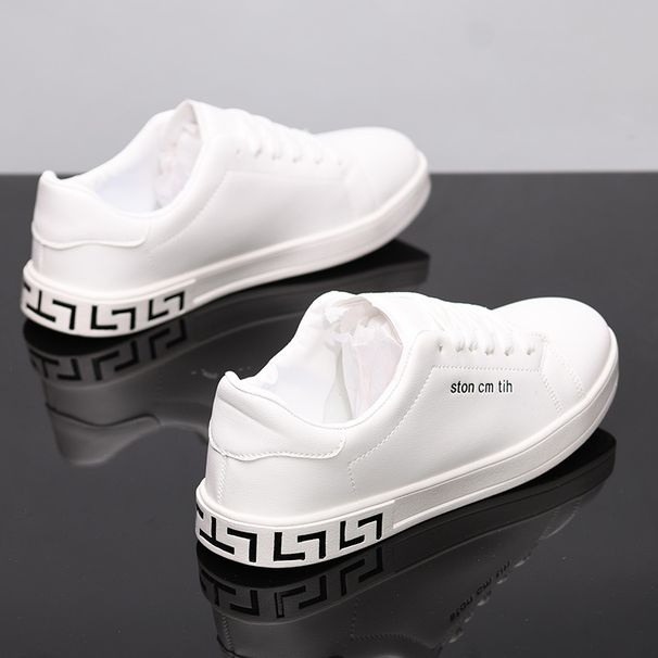 Men's Spring Summer Casual Sports Sneakers Breathable Height Increasing Korean Style Trendy Couple White LP935_vogvips.com