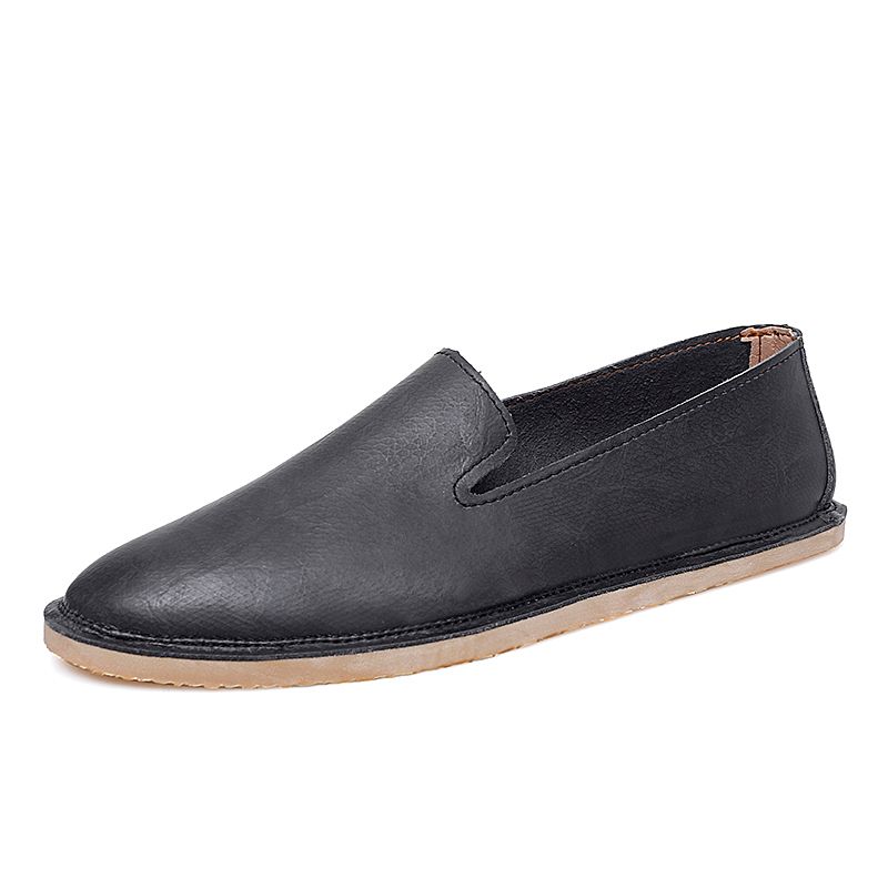 Genuine Leathe Mens Loafes Handmade Casual Comfotable Slip-On Flats Anti-Slip Diving Shoes Male Leisue Walk_vogvips.com
