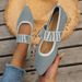 Large Flat Heel Solid Color Casual Pointed Shallow Mouth Single Women's Work Lefu Shoes_vogvips.com