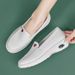 Nurse Women's Shoes, Air Cushioned Soft Breathable, Tiring, Non Slip, Comfortable, Thick Soles, Increased Height Inside,_vogvips.com