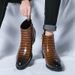 Lace-Free No-Tie Casual Men's New High-Top Slip-On Business Leather Shoes 2025 Popular_vogvips.com