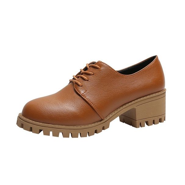 SHLIANG New Women's Leather Shoes Fashion Lock Shoes Thick Bottom Casual Shoes Solid Color Breathable Ankle Boot For Women Y0311_vogvips.com