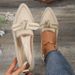 Manufacturer Wholesale New Women's Spring Autumn Pointed Toe Slimming Flat Slip-On Casual Butterfly Knot Shoes_vogvips.com