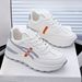 Summer Women's New Breathable White Sneakers Versatile Korean Style Thick Sole Height Increasing Sports Casual Dad Shoes_vogvips.com