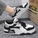 Men's New Summer Breathable Black And White Panda Sneakers Men's Casual Sports Thick Bottom Non-slip Mesh Shoes_vogvips.com