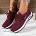 Women's Mesh Knit Running Shoes Lightweight Non-Slip Lace-Up Sneakers Breathable Casual Footwear For Daily Walking &_vogvips.com