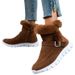 In Stock New Winter Fashion Women's Martin Korean Style Thickened Short Boots, Plush Lined Warm Flat Cotton Shoes_vogvips.com