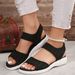 2025 New Plus Size Women's Shoes, Sports Fly Woven Fish Mouth Flat Sandals With A Straight Buckle, Slippers_vogvips.com