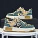 Men's Casual Sneakers Breathable Low-Top Canvas Shoes With Rubber Sole For Everyday Wear, Lightweight Comfortable Footwear For Walking And Running_vogvips.com