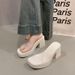 European Women's Shoes 2025 New Fashionable Transparent Straight Line Sandals Thick Sole Waterproof Platform Square Head_vogvips.com