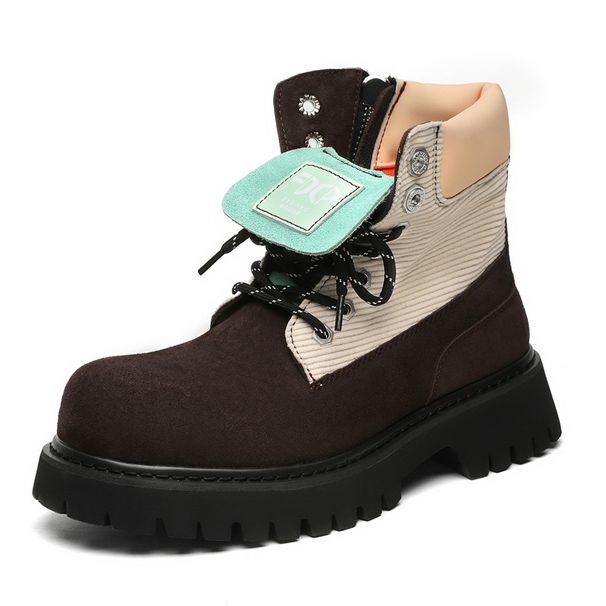 Niche Design Retro Heightening Tooling Boots Platform Outdoor Martin Boots Flat Large Size Men's Shoes_vogvips.com