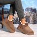 Winter Women 2025 New Casual Suede Short Women's Cotton Boots, Thick Soled Outside, Snow Boots For Wearing On The Feet_vogvips.com