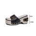 Women's Shoes Large Size Summer New Thick Heel Buckle Metal Buckle Slippers One Strap Beach Sandals_vogvips.com