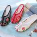 Ethnic Style Mesh Embroidered Cloth Shoes, Organza Patchwork Fabric, Summer Women's Cool Slippers_vogvips.com