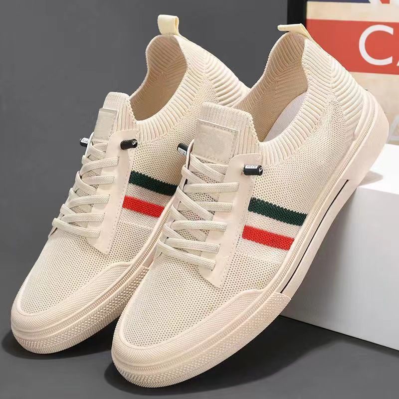 Men's Breathable Mesh Slip-On Work Shoes Spring Autumn Casual Style Canvas Shoes_vogvips.com