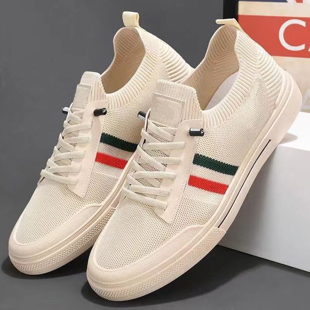 Men's Breathable Mesh Slip-On Work Shoes Spring Autumn Casual Style Canvas Shoes_vogvips.com