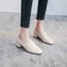 Niche Small Leather Shoes For Women Soft Leather Mid Heel Slip On Work Shoes Single Shoes For Women Spring And Autum_vogvips.com