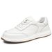 New Releases In December 2025 White Loafers Genuine Leather Mid-Heel Lace-Up Casual Spring New Lightweight Non-Slip Breathable Men's Shoes_vogvips.com