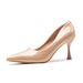 730-3 Pure Desire Nude High Heels For Women 2025 New French Style Elegant Shallow Mouth Stiletto Patent Leather Pointed_vogvips.com