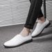 Casual Doudou Shoes Men's Shoes Solid Color Driving First-layer Leather Shoes Overfitting Lazy Shoes_vogvips.com