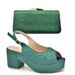 Fish mouth round head back tie chunky sandals and stick diamond dinner bag set_vogvips.com