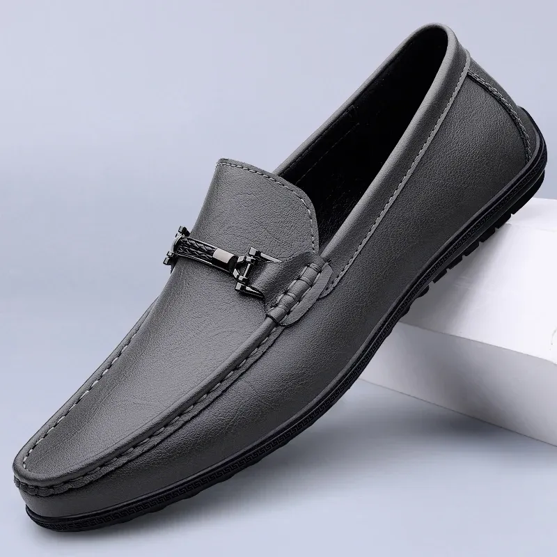 Mens Brand Loafers Fashion Spring Autumn Casual New Comfy Men Driving Flats Genuine Leather Moccasins Walking Shoes_vogvips.com