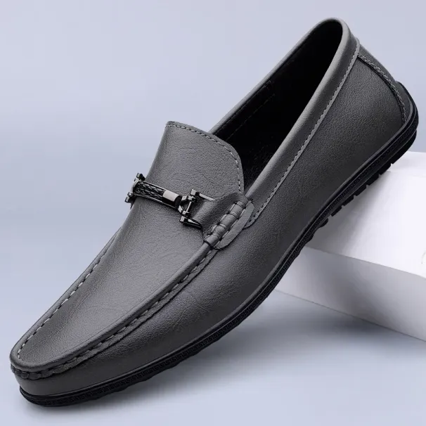 Mens Brand Loafers Fashion Spring Autumn Casual New Comfy Men Driving Flats Genuine Leather Moccasins Walking Shoes_vogvips.com