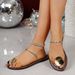 sequin Slip-on For Women, 2026 Summer New Korean-style Beach Sandals, French-style Small Sandals_vogvips.com