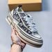 Swan's Eye Sequin Thick-Soled Canvas For Women, Cork Double-Layer Casual Sneakers, Deconstructed Beggar Style_vogvips.com