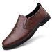 Casual Leather Shoes Men's Small Leather Shoes Men's Shoes Lazy Shoes Gingham Men's Shoes_vogvips.com