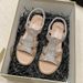 Cross-border Roman For Women, 2024 Spring/summer New Style, Open-toe Fairy-style Rhinestone Thick-soled Comfortable_vogvips.com