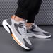 Oulylan New Men's Mesh Casual Sports Shoes Fashionable Versatile Comfortable Breathable Shoes With Leather Single Shoes_vogvips.com