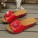 Fashionable Floral Wedge Sandals For Women 2026 Southeast Asia Foreign Trade Large Size Thick-Soled Hollow Out Open-Toe_vogvips.com