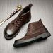 European Warm Series Bo Wei Martin British Style Suede Genuine Lace-up Shoes Men's Autumn Winter Soft Sole Mid-top Trendy Leather Boots_vogvips.com