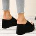 Women's Shoes Large Size Women's Thick Soled Sandals Wedge Heel One Strap Sandals Heightening Sandals_vogvips.com