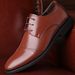 European Warm Series Men's Genuine With Fleece, Warm Casual Winter Cotton Leather Shoes, Pointed Toe Hidden Heel Business Formal Shoes_vogvips.com