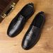 Spring New Daily Casual Men's Top Layer Cowhide Dad One Foot Lazy Shoes, Middle-aged And Elderly Leather Shoes_vogvips.com