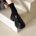 Platform Leather Small Leather Shoes Women's Casual Muffin Shoes One Pedal Loafers_vogvips.com