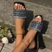 Cross-Border Super A Rhinestone Flat Strap 2025 Spring/Summer Casual Outdoor Beach Comfortable Sandals_vogvips.com