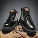 Men's British Style Martin Boots - Low Top Work Boots With Breathable PU Upper & Cushioned Insole For Winter & Spring (Khaki/Black/Gray, Sizes 39-48)_vogvips.com