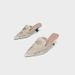 Women’s Shoes Embroidered Mules Mid Heel Pointed Shoes Women's Summer New High Heeled Slippers Half Slip Suede Soft Sole One Step_vogvips.com