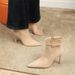 7922-6 European And American Style Sexy Fashion Pointed Toe Suede Thin Belt Buckle Side Zipper High Heel Short Boots For_vogvips.com