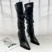 Sexy Winter Women High Boots Fashion Pointed Toe Stiletto Heel Long Boots Ladies Elegant Knee High Boots Shoes Botas De Mujer_vogvips.com