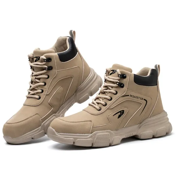 Men Safety Boots Anti-smash Anti-stab Sneakers Steel Toe Male Work Boot Indestructible Shoes_vogvips.com