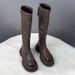 Genuine Leather Long Women 2025 New Spring And Autumn Thick-Soled Petite For Women, High-Top Knee-High Riding Boots_vogvips.com