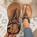 New Flat Fashion Flip-flop Casual Beaded Beach Sandals_vogvips.com