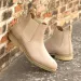 Chelsea Boots Men Handmade Business Black Red Slip On Flock Pu Cowboy Boots Sapato Masculino Men Boots_vogvips.com